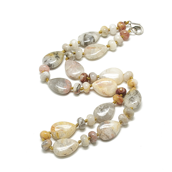 PandaHall Natural Crazy Agate Beaded Necklaces, with Alloy Lobster Clasps, teardrop, 18.1 inch~18.5 inch(46~47cm), Teardrop: 18x13x5.5mm...
PandaHall Natural Crazy Agate Beaded Necklaces, with Alloy Lobster Clasps, teardrop, 18.1 inch~18.5 inch(46~47cm), Teardrop: 18x13x5.5mm...