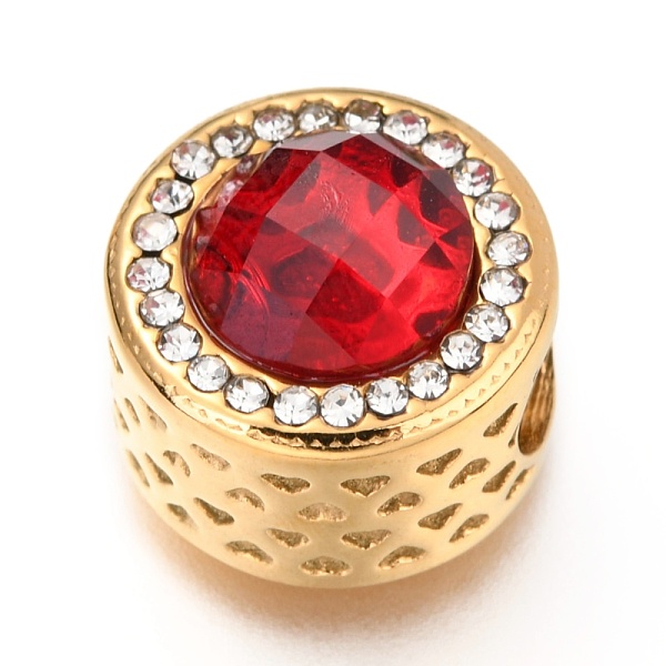 PandaHall 304 Stainless Steel European Beads, Large Hole Beads, with Rhinestone, Flat Round, Siam, 12x10mm, Hole: 4.5mm Stainless..., Red
PandaHall 304 Stainless Steel European Beads, Large Hole Beads, with Rhinestone, Flat Round, Siam, 12x10mm, Hole: 4.5mm Stainless..., Red