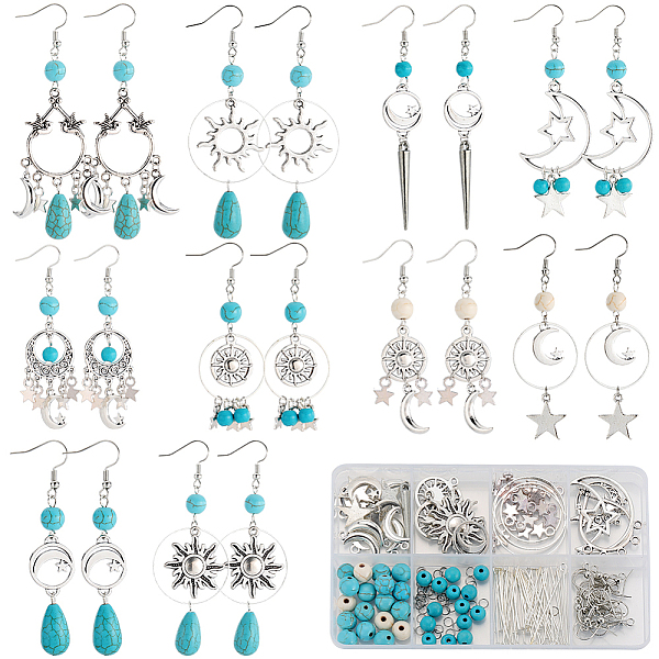 PandaHall SUNNYCLUE DIY Earring Making Kit, Including Alloy Links Connector & Pendants, Synthetic Magnesite & Turquoise Beads, Brass Earring...
PandaHall SUNNYCLUE DIY Earring Making Kit, Including Alloy Links Connector & Pendants, Synthetic Magnesite & Turquoise Beads, Brass Earring...