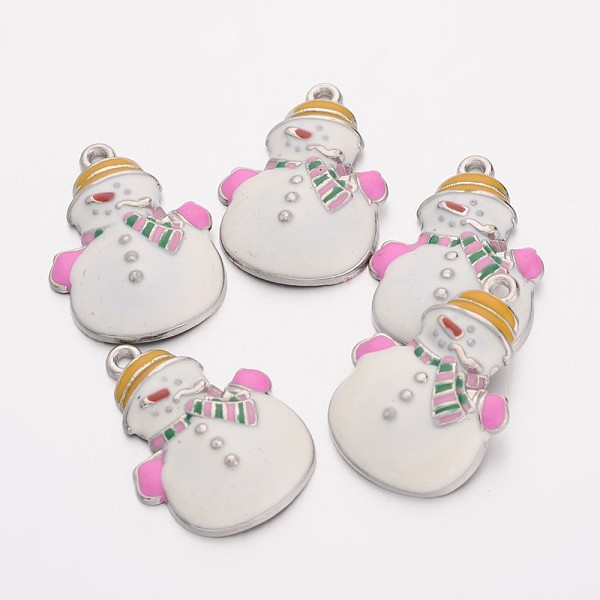 PandaHall Alloy Enamel Pendants, Cadmium Free & Lead Free, Christmas Snowman, White, Platinum, about 25mm long, 17mm wide, 4mm thick, hole...
PandaHall Alloy Enamel Pendants, Cadmium Free & Lead Free, Christmas Snowman, White, Platinum, about 25mm long, 17mm wide, 4mm thick, hole...
