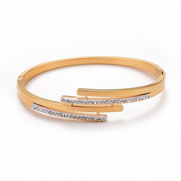 PandaHall Crystal Rhinestone Open Cuff Bangle, Ion Plating(IP) 304 Stainless Steel Jewelry for Women, Golden, Inner Diameter: 1-7/8x2-3/8..., Clear
PandaHall Crystal Rhinestone Open Cuff Bangle, Ion Plating(IP) 304 Stainless Steel Jewelry for Women, Golden, Inner Diameter: 1-7/8x2-3/8..., Clear