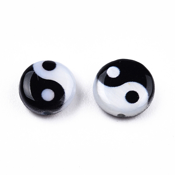 PandaHall Natural Freshwater Shell Printed Beads, Yin Yang Pattern, Black, White, 6x2.5mm, Hole: 0.7mm Freshwater Shell Flat Round White
PandaHall Natural Freshwater Shell Printed Beads, Yin Yang Pattern, Black, White, 6x2.5mm, Hole: 0.7mm Freshwater Shell Flat Round White