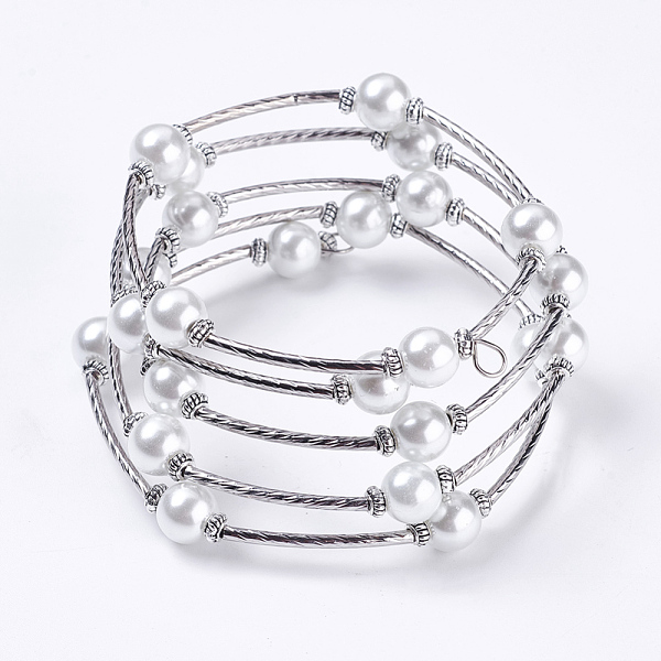 PandaHall Fashion Wrap Bracelets, Glass Pearl Bracelets with Tube Beads, White, Bracelet: about 60mm inner diameter, Sold per 40 Bracelets...
PandaHall Fashion Wrap Bracelets, Glass Pearl Bracelets with Tube Beads, White, Bracelet: about 60mm inner diameter, Sold per 40 Bracelets...