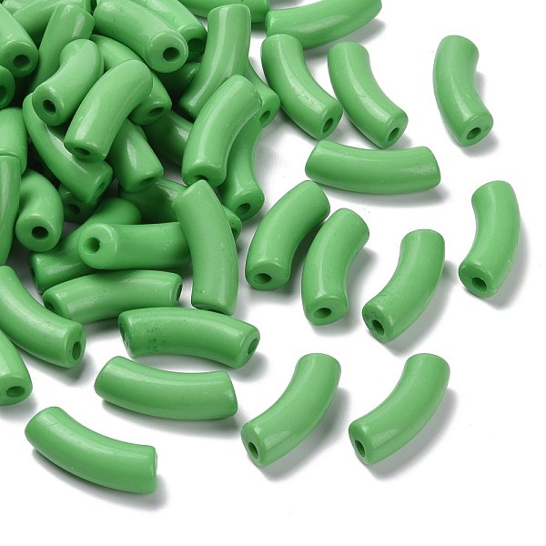 PandaHall Opaque Acrylic Beads, Curved Tube, Lime Green, 34.5x13x11mm, Hole: 3.5mm Acrylic Tube
PandaHall Opaque Acrylic Beads, Curved Tube, Lime Green, 34.5x13x11mm, Hole: 3.5mm Acrylic Tube