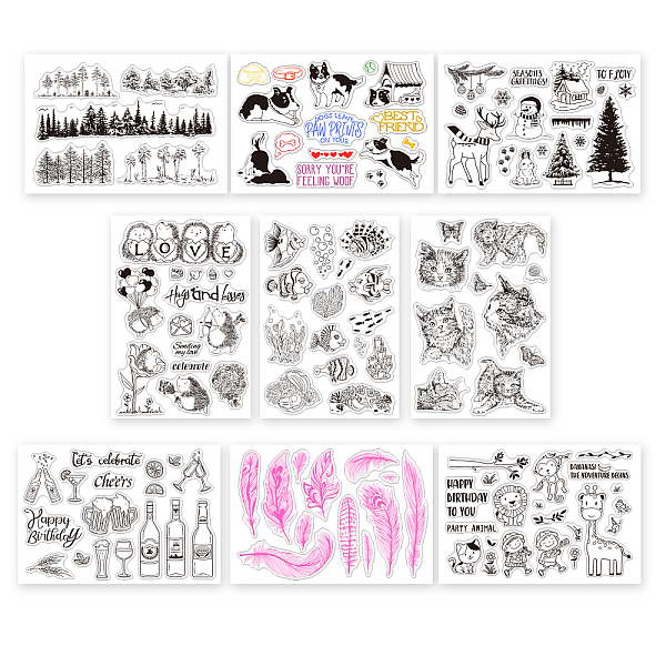 PandaHall Globleland 9 Sheets 9 Style PVC Plastic Stamps, for DIY Scrapbooking, Photo Album Decorative, Cards Making, Stamp Sheets, Animal &...
PandaHall Globleland 9 Sheets 9 Style PVC Plastic Stamps, for DIY Scrapbooking, Photo Album Decorative, Cards Making, Stamp Sheets, Animal &...