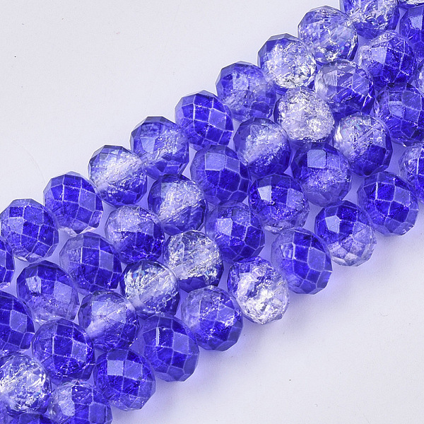 PandaHall Transparent Crackle Spray Painted Glass Beads Strands, Faceted, Rondelle, Blue, 8x6mm, Hole: 1.2mm, about 67~70pcs/strand, 16.34...
PandaHall Transparent Crackle Spray Painted Glass Beads Strands, Faceted, Rondelle, Blue, 8x6mm, Hole: 1.2mm, about 67~70pcs/strand, 16.34...