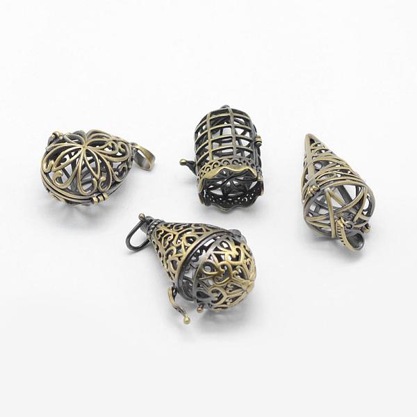 PandaHall Brass Rack Plating Cage Pendants, For Chime Ball Pendant Necklaces Making, Lead Free & Cadmium Free, Mixed Shpes, Brushed Antique...
PandaHall Brass Rack Plating Cage Pendants, For Chime Ball Pendant Necklaces Making, Lead Free & Cadmium Free, Mixed Shpes, Brushed Antique...