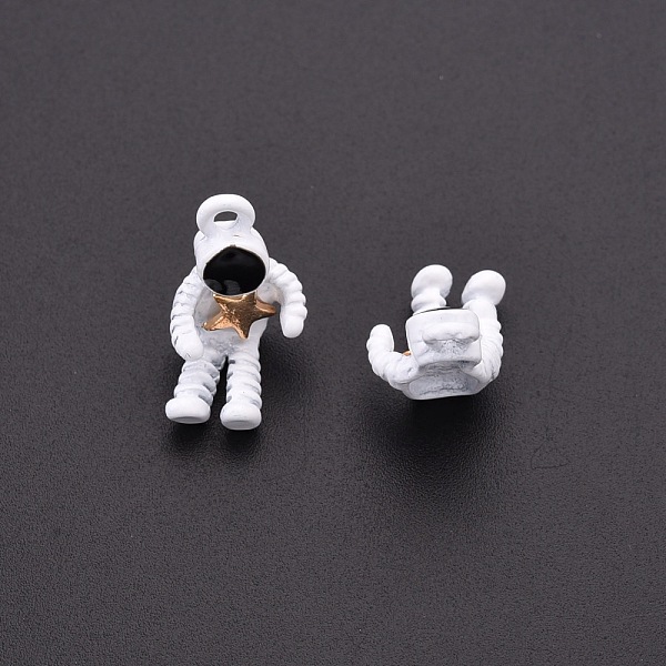 PandaHall Baking Painted Alloy Pendants, Astronaut Bend Legs Around a Star, White, 19x9x4mm, Hole: 1.8mm Alloy Others White
PandaHall Baking Painted Alloy Pendants, Astronaut Bend Legs Around a Star, White, 19x9x4mm, Hole: 1.8mm Alloy Others White
