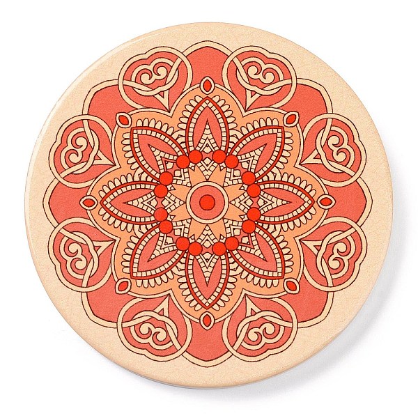 PandaHall Porcelain Cup Mats, Flat Round Shape Mandala Pattern Coaster, Bisque, 90mm Porcelain Flat Round Orange
PandaHall Porcelain Cup Mats, Flat Round Shape Mandala Pattern Coaster, Bisque, 90mm Porcelain Flat Round Orange