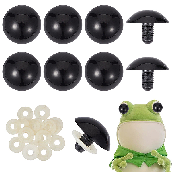 PandaHall 20 Sets Plastic Craft Eyes for Doll Making, with Spacer, Half Round, Black, 40x30mm Plastic Eye Black
PandaHall 20 Sets Plastic Craft Eyes for Doll Making, with Spacer, Half Round, Black, 40x30mm Plastic Eye Black
