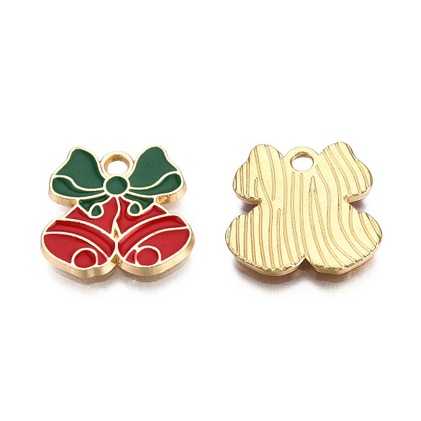 PandaHall Alloy Enamel Pendants, for Christmas, Light Gold, Bell, Red, 15x15.5x1.5mm, Hole: 2mm Alloy+Enamel Bell Red
PandaHall Alloy Enamel Pendants, for Christmas, Light Gold, Bell, Red, 15x15.5x1.5mm, Hole: 2mm Alloy+Enamel Bell Red