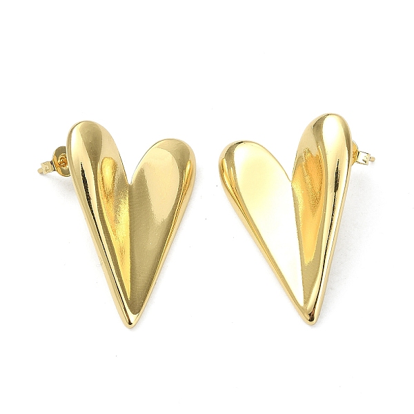 PandaHall Heart Brass Stud Earrings for Women, Real 18K Gold Plated, 29x21mm, Pin: 0.7mm Brass Heart
PandaHall Heart Brass Stud Earrings for Women, Real 18K Gold Plated, 29x21mm, Pin: 0.7mm Brass Heart