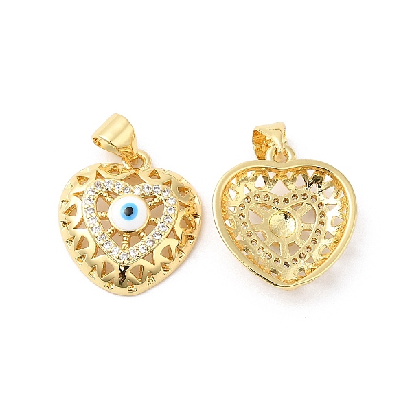 PandaHall Brass Micro Pave Clear Cubic Zirconia Pendants, with Enamel, Heart with Evil Eye Charms, Real 16K Gold Plated, 17x16x5mm, Hole...
PandaHall Brass Micro Pave Clear Cubic Zirconia Pendants, with Enamel, Heart with Evil Eye Charms, Real 16K Gold Plated, 17x16x5mm, Hole...