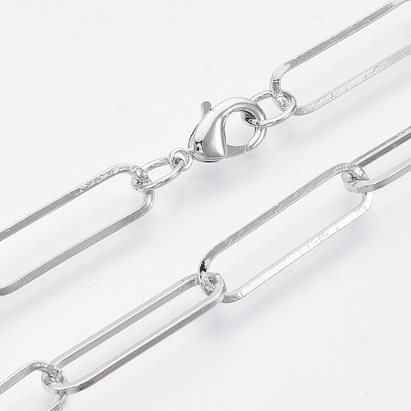 PandaHall Brass Flat Oval Paperclip Chain Necklace Making, with Lobster Claw Clasps, Platinum, 19.68 inch(50cm), Link: 22x6x1mm Brass
PandaHall Brass Flat Oval Paperclip Chain Necklace Making, with Lobster Claw Clasps, Platinum, 19.68 inch(50cm), Link: 22x6x1mm Brass