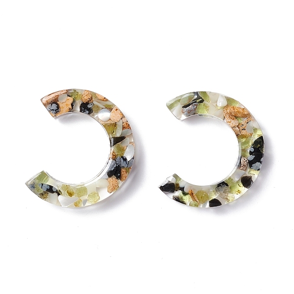 PandaHall Resin Cabochons, with Shell Chip, C Shape, Colorful, 35x31x7mm Resin Word
PandaHall Resin Cabochons, with Shell Chip, C Shape, Colorful, 35x31x7mm Resin Word
