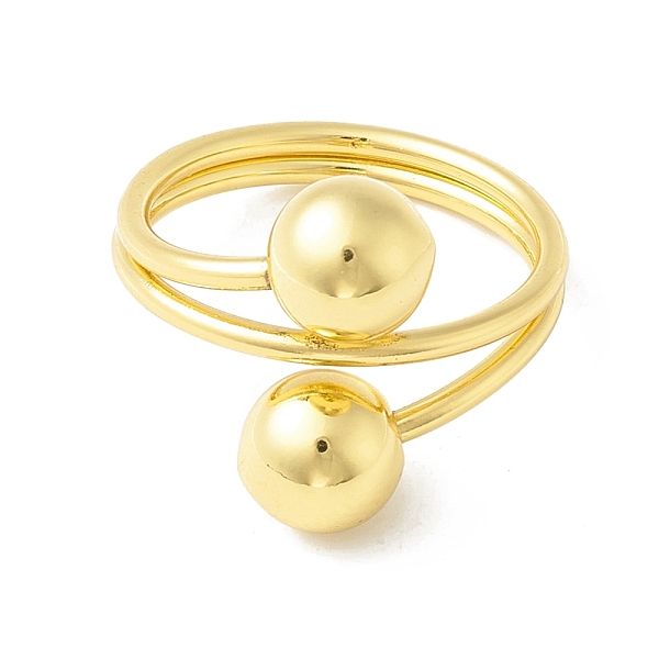 PandaHall Rack Plating Brass Double Ball Finger Ring, Wire Wrap Jewelry for Women, Cadmium Free & Nickel Free & Lead Free, Real 18K Gold...
PandaHall Rack Plating Brass Double Ball Finger Ring, Wire Wrap Jewelry for Women, Cadmium Free & Nickel Free & Lead Free, Real 18K Gold...
