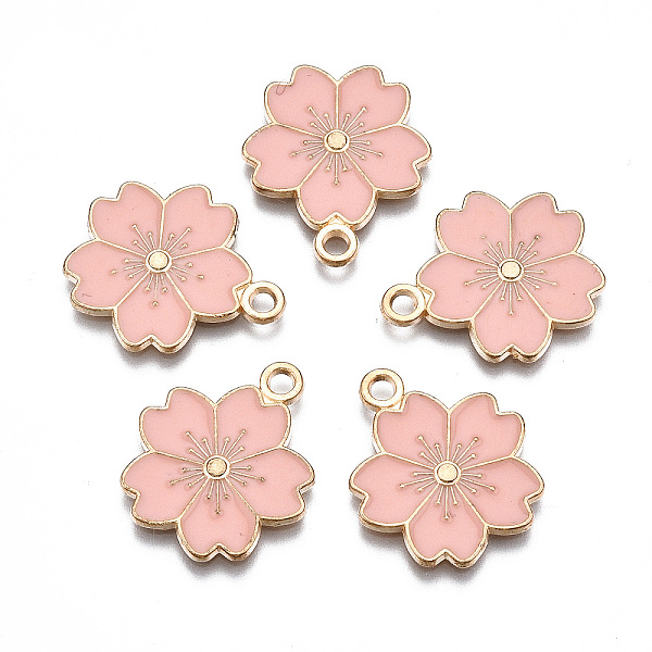 PandaHall Alloy Enamel Pendants, Sakura Flower, Light Gold, Misty Rose, 20.5x17.5x1.5mm, Hole: 2mm Alloy+Enamel Flower
PandaHall Alloy Enamel Pendants, Sakura Flower, Light Gold, Misty Rose, 20.5x17.5x1.5mm, Hole: 2mm Alloy+Enamel Flower