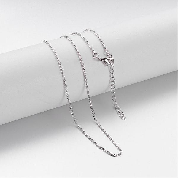 PandaHall Brass Chain Necklaces, Cable Chain, with Lobster Clasps, Platinum, 17 inch Brass
PandaHall Brass Chain Necklaces, Cable Chain, with Lobster Clasps, Platinum, 17 inch Brass