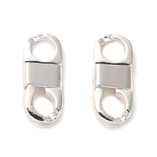 PandaHall Rack Plating Brass Fold Over Clasps, 8 Shaped, 925 Sterling Silver Plated, 16x7x3mm, Hole: 4mm Brass
PandaHall Rack Plating Brass Fold Over Clasps, 8 Shaped, 925 Sterling Silver Plated, 16x7x3mm, Hole: 4mm Brass