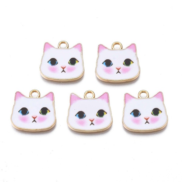 PandaHall Printed Alloy Pendants, Cadmium Free & Nickel Free & Lead Free, Light Gold, Cat Head, Pearl Pink, 17x17.5x1.5mm, Hole: 2mm Alloy...
PandaHall Printed Alloy Pendants, Cadmium Free & Nickel Free & Lead Free, Light Gold, Cat Head, Pearl Pink, 17x17.5x1.5mm, Hole: 2mm Alloy...