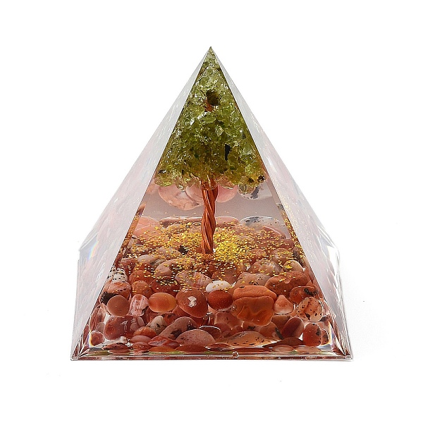 PandaHall Orgonite Pyramid Resin Energy Generators, Reiki Natural Carnelian Chips & Wire Wrapped Natural Peridot Tree of Life Inside for...
PandaHall Orgonite Pyramid Resin Energy Generators, Reiki Natural Carnelian Chips & Wire Wrapped Natural Peridot Tree of Life Inside for...
