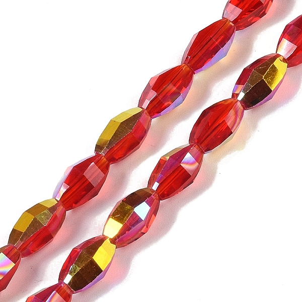 PandaHall Electroplate Glass Beads Strands, AB Color Plated, Faceted, Oval, Cerise, 9.5x5.5mm, Hole: 1.2mm, about 60pcs/strand, 22.05''..., Red
PandaHall Electroplate Glass Beads Strands, AB Color Plated, Faceted, Oval, Cerise, 9.5x5.5mm, Hole: 1.2mm, about 60pcs/strand, 22.05''..., Red
