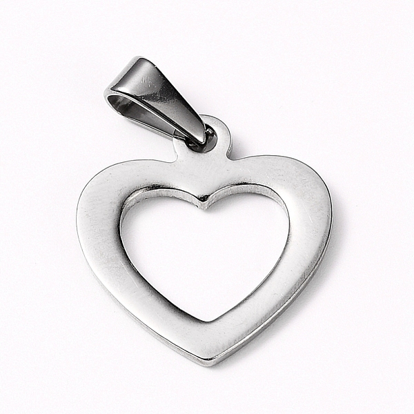 PandaHall 304 Stainless Steel Open Heart Pendants, Hollow, Stainless Steel Color, 21x19x2mm, Hole: 8x3.5mm 304 Stainless Steel Heart
PandaHall 304 Stainless Steel Open Heart Pendants, Hollow, Stainless Steel Color, 21x19x2mm, Hole: 8x3.5mm 304 Stainless Steel Heart