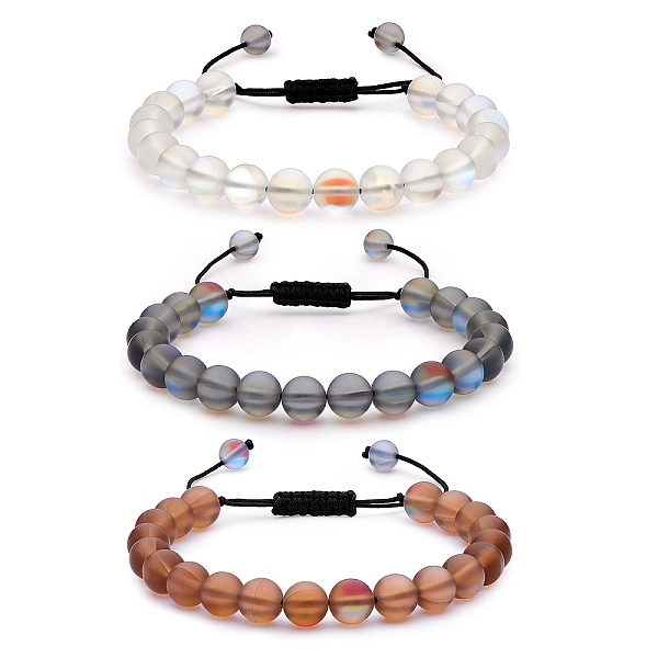 PandaHall 3Pcs Round Synthetic Moonstone Braided Bead Bracelets, Gemstone Jewelry for Women, Gray, Inner Diameter: 1-7/8~3-1/4 inch...
PandaHall 3Pcs Round Synthetic Moonstone Braided Bead Bracelets, Gemstone Jewelry for Women, Gray, Inner Diameter: 1-7/8~3-1/4 inch...