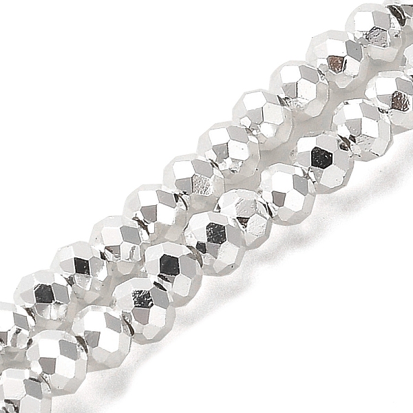 PandaHall Electroplate Glass Beads Strands, Faceted, Rondelle, Silver, 3x2.5mm, Hole: 0.8mm, about 170~172pcs/strand, 16.73''(42.5cm) Glass...
PandaHall Electroplate Glass Beads Strands, Faceted, Rondelle, Silver, 3x2.5mm, Hole: 0.8mm, about 170~172pcs/strand, 16.73''(42.5cm) Glass...