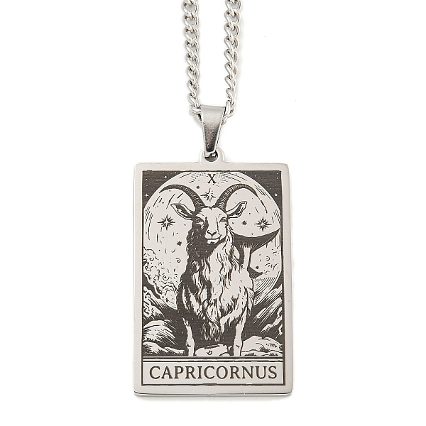 PandaHall 304 Stainless Steel Tarot Pendant Necklaces, Cable Chain Necklaces, Capricorn, 23.23~24.21 inch(59~61.5cm) 304 Stainless Steel...
PandaHall 304 Stainless Steel Tarot Pendant Necklaces, Cable Chain Necklaces, Capricorn, 23.23~24.21 inch(59~61.5cm) 304 Stainless Steel...