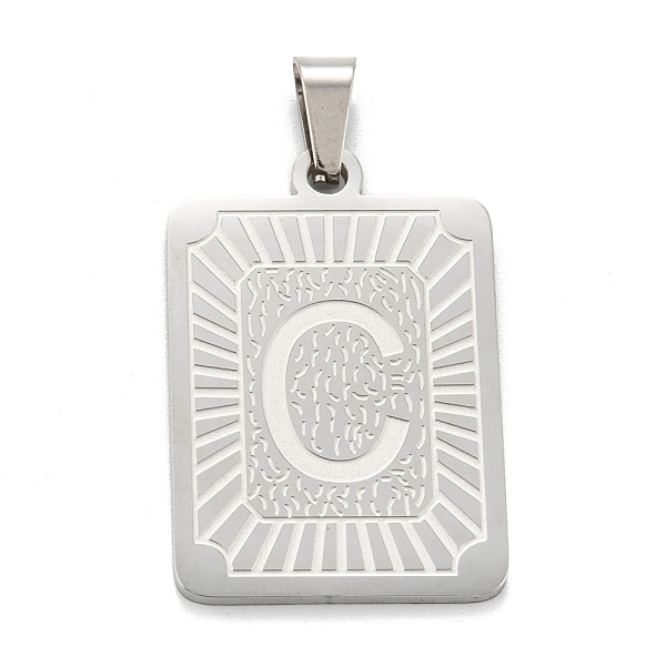 PandaHall 304 Stainless Steel Pendants, Rectangle with Alphabet, Letter.C, 30x20x1.5mm, Hole: 3x6mm 304 Stainless Steel Letter C
PandaHall 304 Stainless Steel Pendants, Rectangle with Alphabet, Letter.C, 30x20x1.5mm, Hole: 3x6mm 304 Stainless Steel Letter C