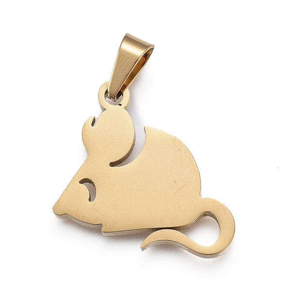 PandaHall 304 Stainless Steel Pendants, Laser Cut, Mouse, Golden, 21x18x1.5mm, Hole: 3x5mm 304 Stainless Steel Mouse
PandaHall 304 Stainless Steel Pendants, Laser Cut, Mouse, Golden, 21x18x1.5mm, Hole: 3x5mm 304 Stainless Steel Mouse