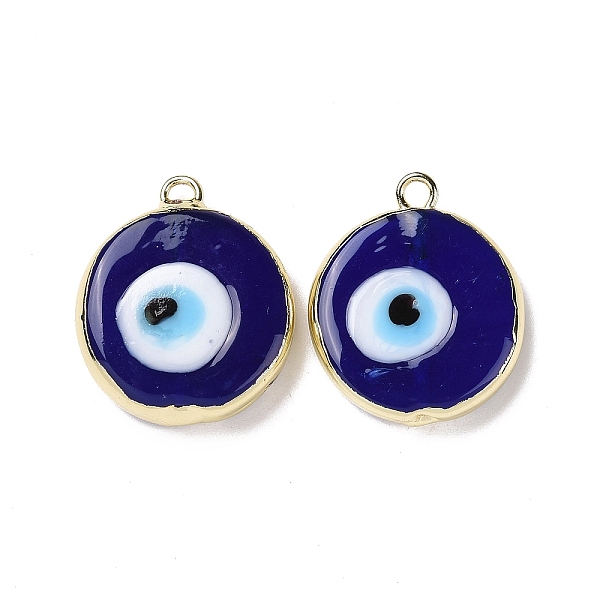 PandaHall Handmade Lampwork Pendants, with Golden Plated Brass Findings, Cadmium Free & Lead Free, Flat Round with Evil Eye, Dark Blue...
PandaHall Handmade Lampwork Pendants, with Golden Plated Brass Findings, Cadmium Free & Lead Free, Flat Round with Evil Eye, Dark Blue...