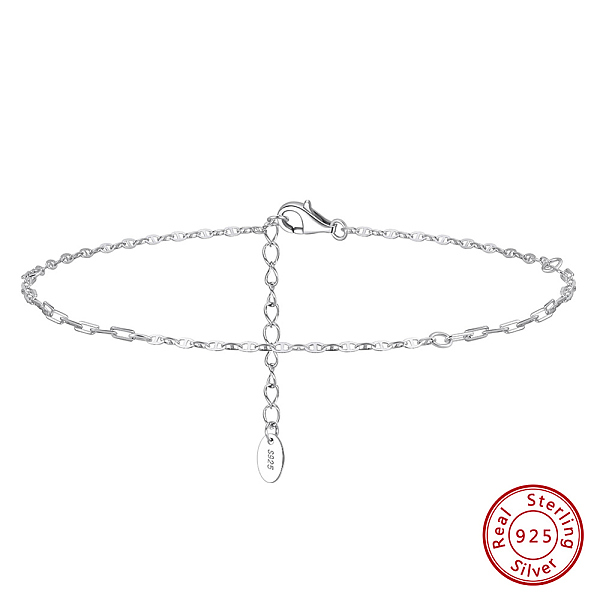 PandaHall 925 Sterling Silver Anklet, Real Platinum Plated, 8-5/8 inch(22cm) Sterling Silver
PandaHall 925 Sterling Silver Anklet, Real Platinum Plated, 8-5/8 inch(22cm) Sterling Silver