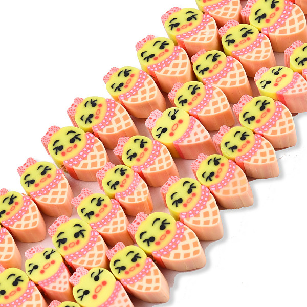 PandaHall Handmade Polymer Clay Beads Strands, Ice Cream with Expression, Yellow, 10~13.5x6~8x4.5~5mm, Hole: 1.5mm, about 40pcs/strand...
PandaHall Handmade Polymer Clay Beads Strands, Ice Cream with Expression, Yellow, 10~13.5x6~8x4.5~5mm, Hole: 1.5mm, about 40pcs/strand...