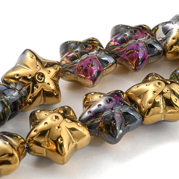 PandaHall Half Plated Electroplate Transparent Glass Beads Strands, Starfish, Gold, 16.5x17.5x11.5mm, Hole: 1.4mm, about 40pcs/strand, 25.20...
PandaHall Half Plated Electroplate Transparent Glass Beads Strands, Starfish, Gold, 16.5x17.5x11.5mm, Hole: 1.4mm, about 40pcs/strand, 25.20...