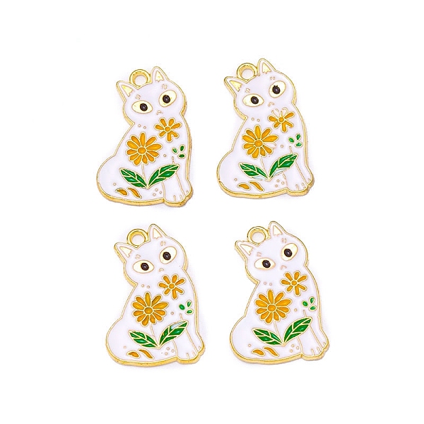 PandaHall Alloy Enamel Pendants, Cat with Flower Charm, Light Gold, White, 30x17mm Alloy+Enamel Cat Shape White
PandaHall Alloy Enamel Pendants, Cat with Flower Charm, Light Gold, White, 30x17mm Alloy+Enamel Cat Shape White