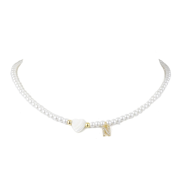 PandaHall Brass Micro Pave Grade AAA Cubic Zirconia Letter Pendant Necklaces, Heart & Round Baking Painted Pearlized Glass Pearl Beaded..., White
PandaHall Brass Micro Pave Grade AAA Cubic Zirconia Letter Pendant Necklaces, Heart & Round Baking Painted Pearlized Glass Pearl Beaded..., White