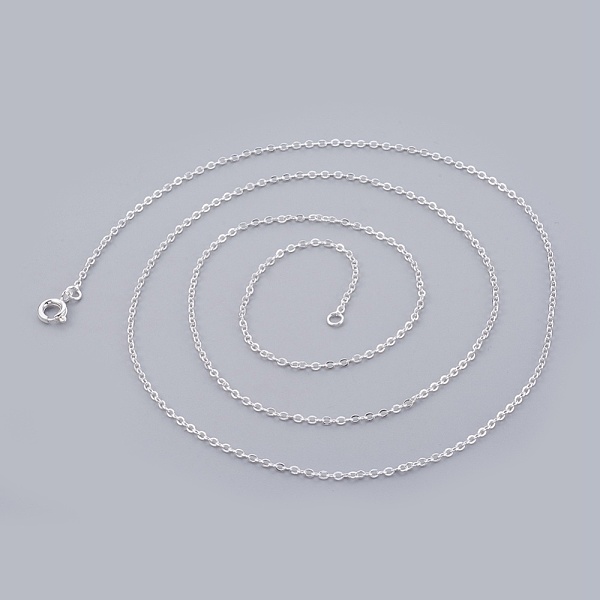 PandaHall Brass Cable Chain Necklaces, Silver Color Plated, 28 inch, Ring: 1.9x1.4x0.1mm Brass
PandaHall Brass Cable Chain Necklaces, Silver Color Plated, 28 inch, Ring: 1.9x1.4x0.1mm Brass