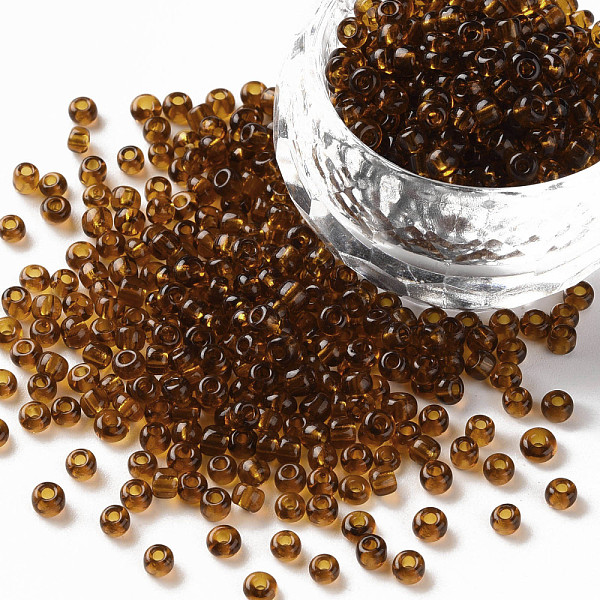 PandaHall Glass Seed Beads, Transparent, Round, Brown, 8/0, 3mm, Hole: 1mm, about 10000 beads/pound Glass Brown
PandaHall Glass Seed Beads, Transparent, Round, Brown, 8/0, 3mm, Hole: 1mm, about 10000 beads/pound Glass Brown