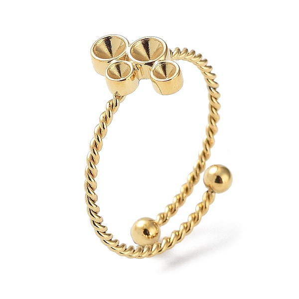 PandaHall 304 Stainless Steel Cuff Ring Components, Ring Settings for Rhinestone, Flat Round, Real 14K Gold Plated, US Size 8 1/2(18.5mm)...
PandaHall 304 Stainless Steel Cuff Ring Components, Ring Settings for Rhinestone, Flat Round, Real 14K Gold Plated, US Size 8 1/2(18.5mm)...