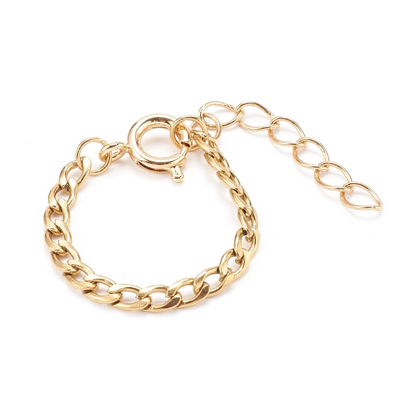 PandaHall Adjustable 304 Stainless Steel Curb Chain Finger Rings, with Brass Spring Ring Clasps, Golden, US Size 6 1/4(16.7mm) 304 Stainless...
PandaHall Adjustable 304 Stainless Steel Curb Chain Finger Rings, with Brass Spring Ring Clasps, Golden, US Size 6 1/4(16.7mm) 304 Stainless...