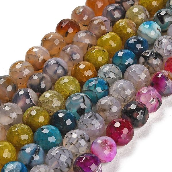 PandaHall Natural Dragon Veins Agate Beads Strands, Dyed & Heated, Round, Faceted, Mixed Color, 13.5~14mm, Hole: 1.4mm, about..., Multicolor
PandaHall Natural Dragon Veins Agate Beads Strands, Dyed & Heated, Round, Faceted, Mixed Color, 13.5~14mm, Hole: 1.4mm, about..., Multicolor
