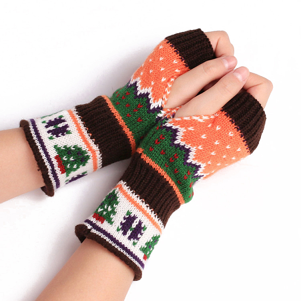 PandaHall Acrylic Fiber Yarn Knitting Fingerless Gloves, Christmas Tree Pattern Winter Warm Gloves with Thumb Hole, Coconut Brown, 205x80mm...
PandaHall Acrylic Fiber Yarn Knitting Fingerless Gloves, Christmas Tree Pattern Winter Warm Gloves with Thumb Hole, Coconut Brown, 205x80mm...