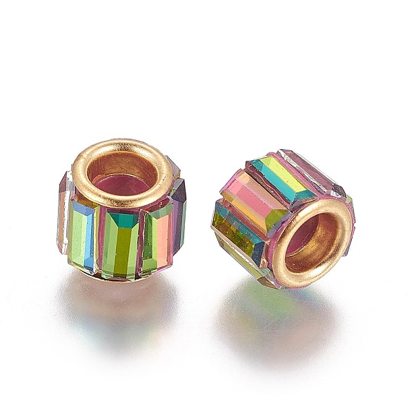 PandaHall Brass Cubic Zirconia European Beads, Large Hole Beads, Column, Golden, Colorful, 10x8mm, Hole: 5mm Brass+Cubic Zirconia Column
PandaHall Brass Cubic Zirconia European Beads, Large Hole Beads, Column, Golden, Colorful, 10x8mm, Hole: 5mm Brass+Cubic Zirconia Column