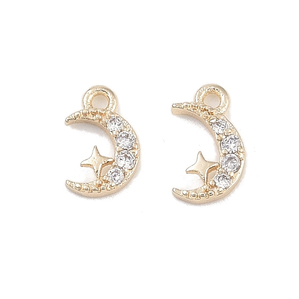 PandaHall Brass Micro Pave Clear Cubic Zirconia Pendants, Moon Charms, Real 18K Gold Plated, 7x4.5x1.5mm, Hole: 0.8mm Brass+Cubic Zirconia...
PandaHall Brass Micro Pave Clear Cubic Zirconia Pendants, Moon Charms, Real 18K Gold Plated, 7x4.5x1.5mm, Hole: 0.8mm Brass+Cubic Zirconia...