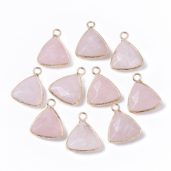 PandaHall Natural Rose Quartz Pendants, with Golden Tone Brass Open Back Bezel, Faceted, Triangle, 19x16x6mm, Hole: 2mm Rose Quartz Triangle
PandaHall Natural Rose Quartz Pendants, with Golden Tone Brass Open Back Bezel, Faceted, Triangle, 19x16x6mm, Hole: 2mm Rose Quartz Triangle
