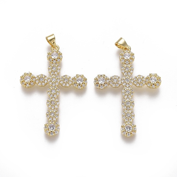 PandaHall Brass Micro Pave Cubic Zirconia Pendants, Cross, Clear, Real 18K Gold Plated, 39.5x27x3.5mm, Hole: 3x4.5mm Brass+Cubic Zirconia...
PandaHall Brass Micro Pave Cubic Zirconia Pendants, Cross, Clear, Real 18K Gold Plated, 39.5x27x3.5mm, Hole: 3x4.5mm Brass+Cubic Zirconia...