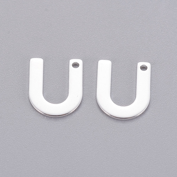 PandaHall 201 Stainless Steel Charms, Letter, Silver Color Plated, Letter.U, 11x9x0.7mm, Hole: 1mm 201 Stainless Steel Letter U
PandaHall 201 Stainless Steel Charms, Letter, Silver Color Plated, Letter.U, 11x9x0.7mm, Hole: 1mm 201 Stainless Steel Letter U