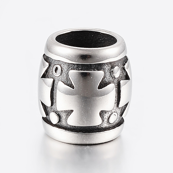 PandaHall 316 Surgical Stainless Steel Beads, Large Hole Beads, Barrel, Antique Silver, 13x14mm, Hole: 8.5mm 316 Surgical Stainless Steel...
PandaHall 316 Surgical Stainless Steel Beads, Large Hole Beads, Barrel, Antique Silver, 13x14mm, Hole: 8.5mm 316 Surgical Stainless Steel...